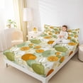 thumbnail image 3 of Manfei Harvest Pumpkin Print King Sheets,Watercolor Pumpkin Print Bedding,4-Piece,1 Flat Sheet,1 Fitted Sheet and 2 Pillowcases, 3 of 6