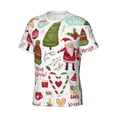 thumbnail image 3 of Rocae Snowflakes Santa Claus for Men's Moisture-Wicking Crew Tee - T-Shirt for Sports, Outdoor Activities, and Casual WearSmall, 3 of 9