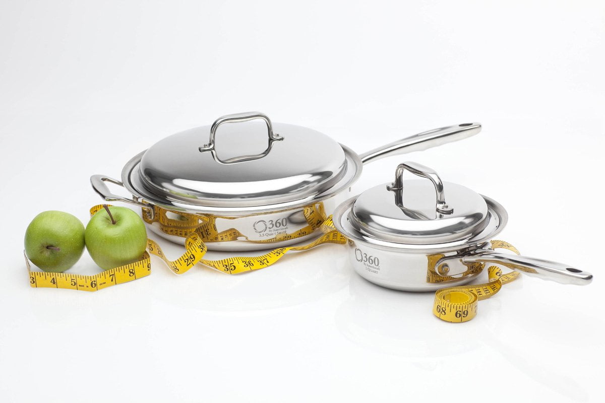 360 Cookware The Essentials Stainless Steel Cookware Set - Walmart.com