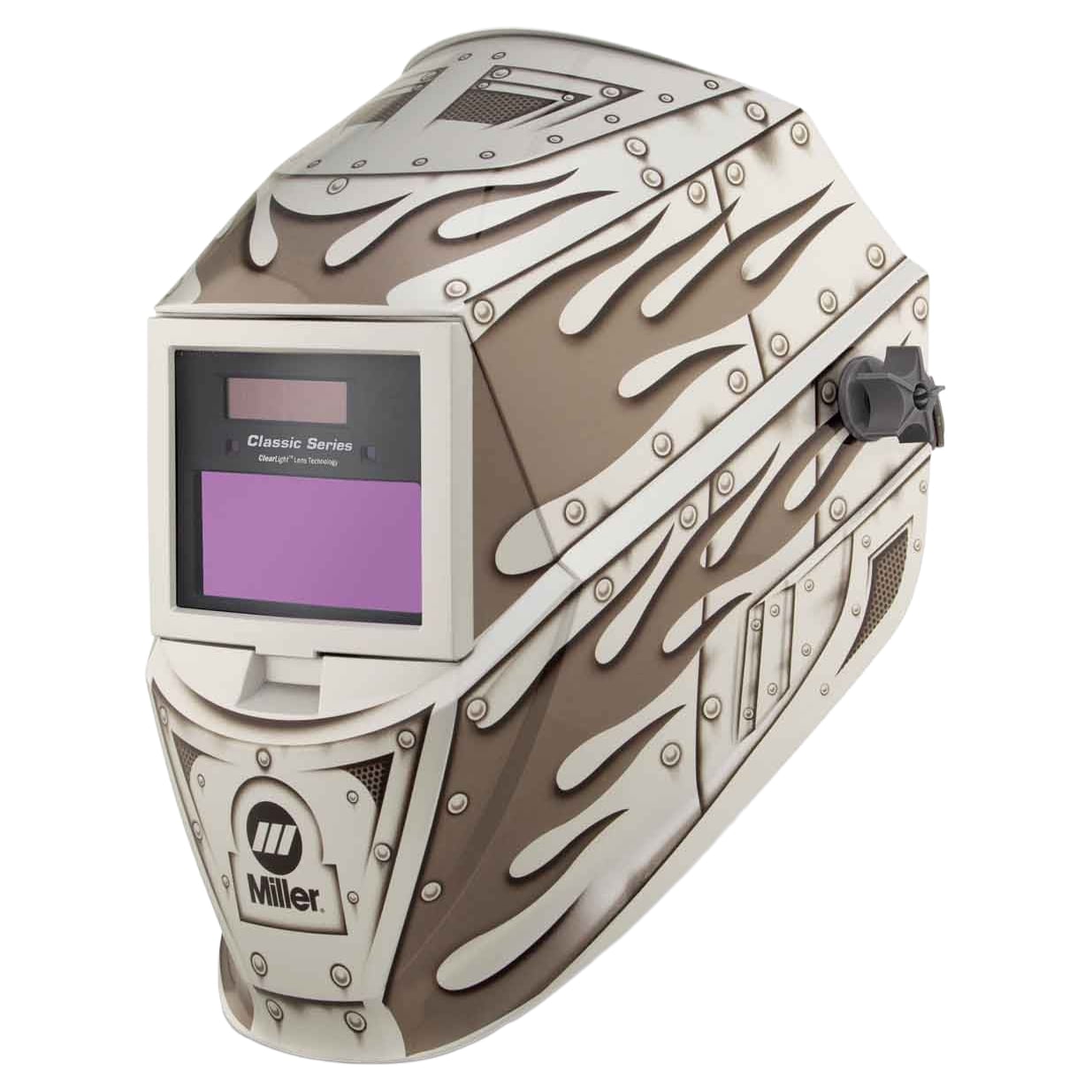 Miller 287810 Classic Series Auto Darkening Welding Helmet with ClearLight Lens, Metalworks