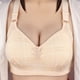 thumbnail image 3 of Gibobby Sujetador para mujer, ropa interior fina de talla grande, cómodo, transpirable, sin anillo de Brasieres anchos de espalda(Beige,80C), 3 of 4