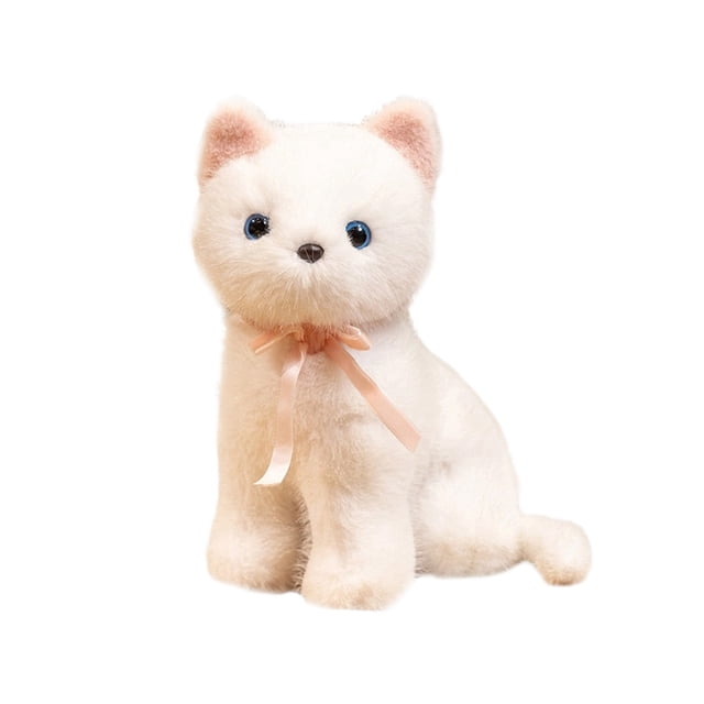 Mini gato de peluche de algodón PP, suave y realista, de tamaño de bolsillo, adorable peluche, lavable, para niños a partir de 3 años, compañero de viaje y juego imaginativo