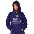thumbnail image 4 of God Gives Forgives Religious Hoodie Sweatshirt Women Men Brisco Brands S, 4 of 6