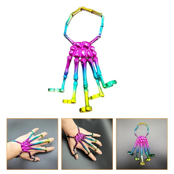 FENGGUIQU Accessoire de Fête Bracelet Crâne Hommes Alliage Décoration Poignet Lot de 1 6X2.4In Coloré