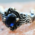 thumbnail image 2 of 316L Stainless Steel Sapphire Blue Wave Cartilage Cuff Earring, 2 of 3