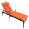 thumbnail image 2 of Jordan Manufacturing Sunbrella 74" x 22" Canvas Tuscan Orange Solid Rectangular Outdoor Chaise Lounge Cushion with Ties and Hanger Loop, 2 of 11