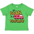thumbnail image 3 of Inktastic My Daddy is a Firefighter with Fire Truck Boys or Girls Toddler T-Shirt, 3 of 5