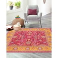 thumbnail image 3 of Rugs.com Medina Collection Rug – 5 Ft Square Berry Pink Medium Rug Perfect For Living Rooms, Kitchens, Entryways, 3 of 7