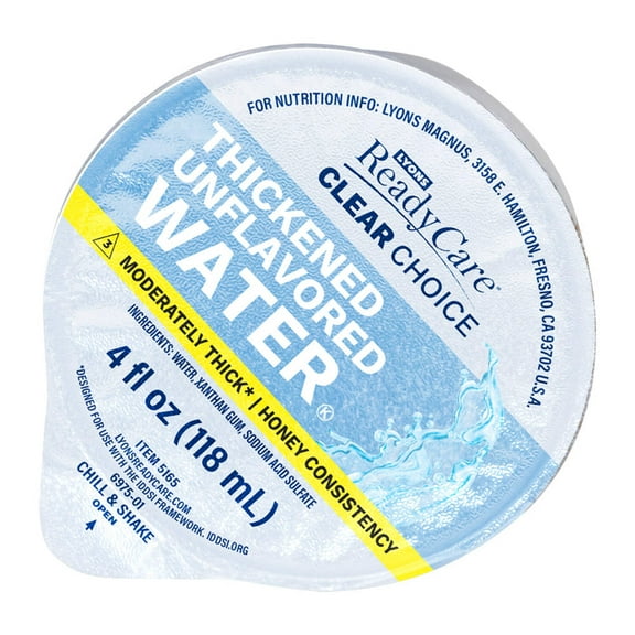 Thickened Unflavored Water, Sugar Free – Honey/Level 3