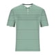 thumbnail image 5 of Blusas y camisas de manga corta y cuello redondo para hombre, blusa informal de poliéster de color liso con botones y cuello redondo a la moda para hombre., 5 of 5