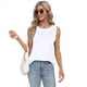 thumbnail image 3 of Tops Sin Mangas para Mujer Blancos L, 3 of 10