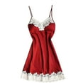 thumbnail image 2 of TANGNADE Nuisette en Satin pour Femmes Lingerie Aguichant avec Coussinets de Poitrine, 2 of 4