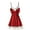 Red, variant on Zuwimk Lingerie For Women,Women Lingerie with Garter Lace Bustier Set with Underwire Negligee Dress (No Stockings)