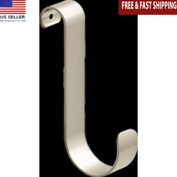 Over Door Towel Bar Hooks Satin Nickel 2 Pack Rust Resistant Durable Steel New