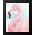thumbnail image 2 of Parker, Jennifer Paxton 15x18 Black Modern Framed Museum Art Print Titled - Pink Flamingo Portrait II, 2 of 5