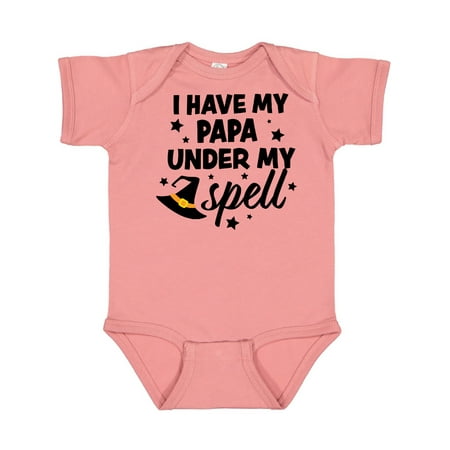 

Inktastic I Have My Papa Under My Spell with Cute Witch Hat Gift Baby Boy or Baby Girl Bodysuit