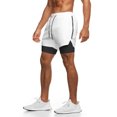 thumbnail image 2 of BLVB Men's 2 in 1 Workout Running Shorts Casual Quick Dry Lightweight Athletic Gym Sports Shorts with Compression Liner, 2 of 8