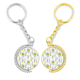 thumbnail image 1 of La lavanda flores potted plant pintura Anillo de oro de metal llavero llavero, 1 of 4