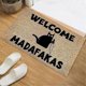 thumbnail image 2 of Dark Cat Welcome Madafakas Full Print Doormat Funny Doormat Home Decor Kitchen Bathroom Decor BlackBrown, 2 of 5