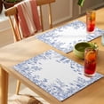 thumbnail image 4 of Minimalist Blue Placemats Set of 6, Wildflowers Plants Botanical Country Non-Slip Place Mats Washable Table Mats for Kitchen Dining Table Decorations Indoor/Outdoor, 4 of 9