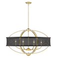 thumbnail image 3 of Golden Lighting 3167-LP OG-BLK Colson Linear Pendant with Pewter Shade, Olympic Gold, 3 of 4