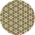 thumbnail image 1 of Ahgly Company Indoor Round Patterned Red Dirt Brown Area Rugs, 3' Round, 1 of 6