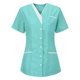 thumbnail image 2 of Camisetas para mujer,Túnica de cuello en V para mujer, uniforme estampado de manga corta, tela suave, para uso clínico y profesional, sopatenor, 2 of 6