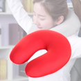 thumbnail image 4 of Micro Bead Pillow Memory Foam Neck Pillow Portable Comfortable for Airplane Easy Washing - red, 4 of 9