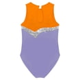 thumbnail image 4 of iEFiEL Girls Shiny Sequins Ballet Dance Leotard Patchwork Gymnastics Training Bodysuit, 4 of 6