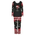 thumbnail image 4 of Lorytime Women Pjs Sets Fall Red Wine Glass Long Sleeved Crew Neck Tops Elastic Waist Pants Festive Sleepwear, 4 of 6