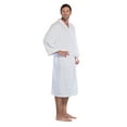 thumbnail image 5 of 100% Turkish Cotton Men and Women Premium Terry Kimono Bathrobe Made in Turkey (White, One Size), 5 of 5