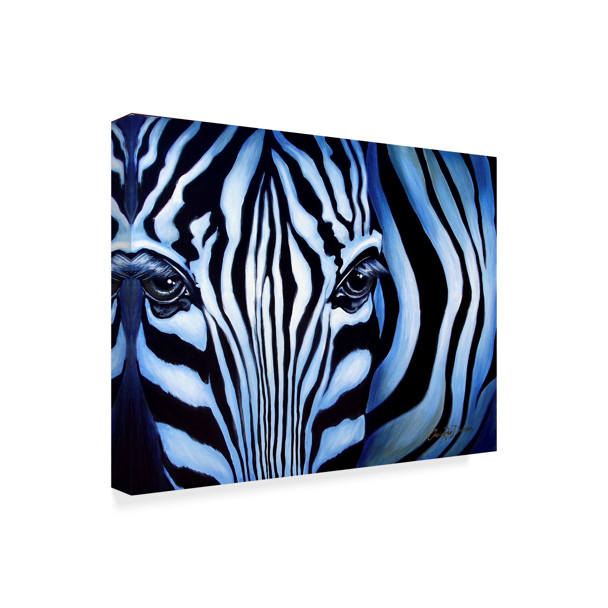 Trademark Fine Art 'Blue Zebra' Canvas Art by Cherie Roe Dirksen