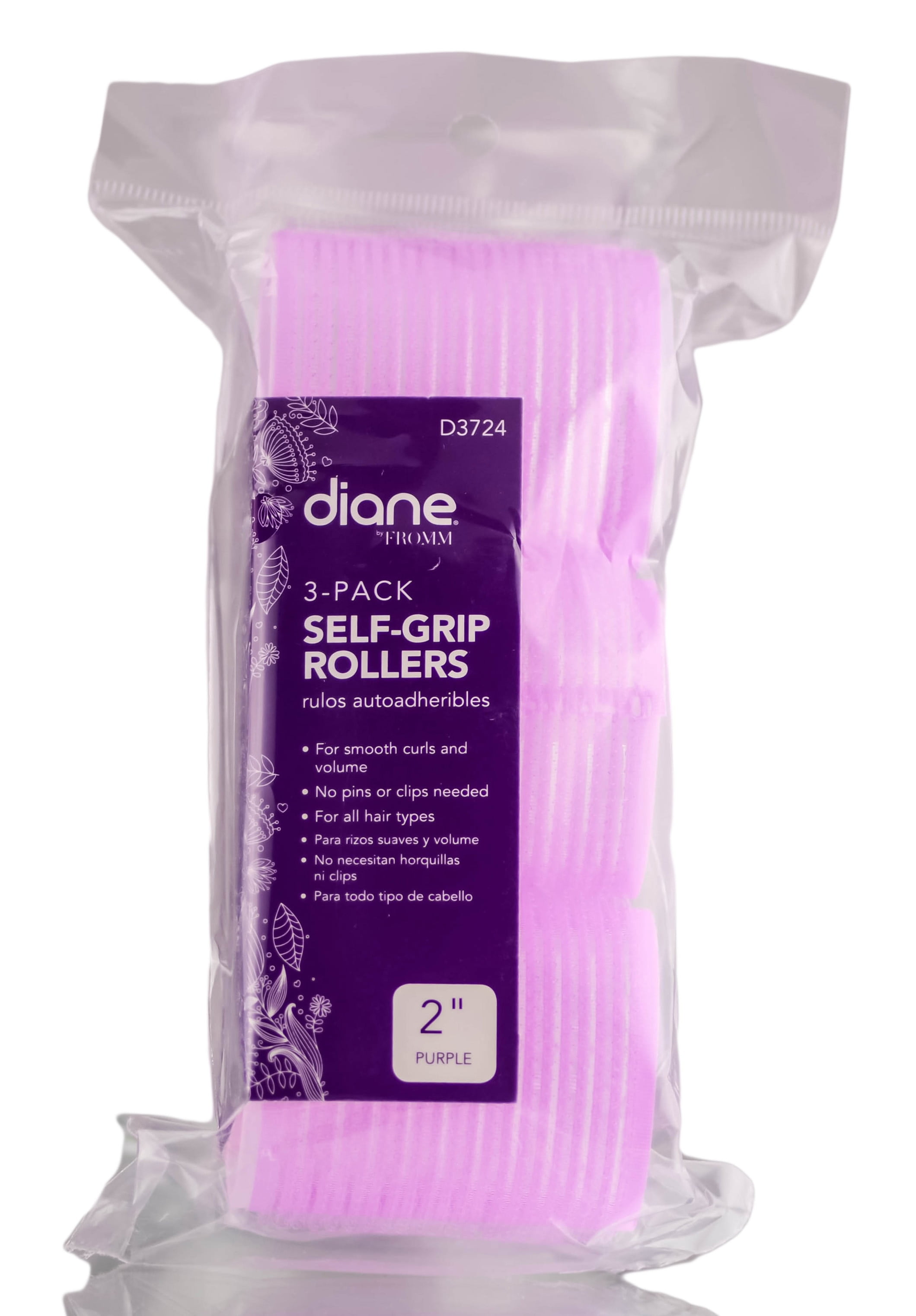 Diane Self Grip Purple Rollers (2" inch x 3 Pack)