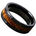 thumbnail image 5 of Tungsten Rings for Men Wedding Bands for Him Womens Wedding Bands for Her 8mm Black Charred Whiskey Barrel Wood, 5 of 5