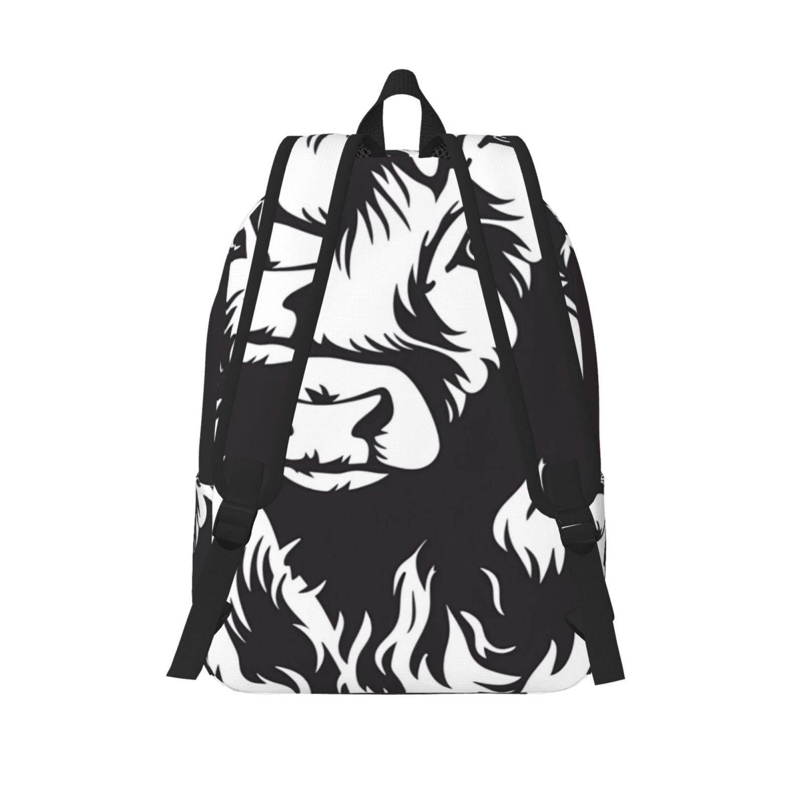 Picia Floral Cow Silhouette Printed Canvas Daypack - Stylish and Durable Vintage Compact Backpack - Class, Work, Travel, or Laptop Bookbag,Organized Compartments-Small