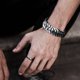 thumbnail image 3 of Pulsera de acero de titanio delantera y trasera de moda Pulsera de hombre dominante, 3 of 5