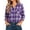 Purple Plaid, variant on Zeagoo Womens Plaid Flannel Shirts Long Sleeve Button Down Blouse Cotton Fall Tops