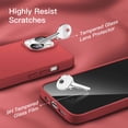 thumbnail image 4 of JETech [3 in 1] Silicone Case for iPhone 14 6.1-Inch, with 2-Pack Screen Protector and 2-Pack Camera Lens Protector, Full Coverage Tempered Glass Film, Shockproof Phone Cover (Red), 4 of 7