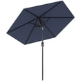 thumbnail image 1 of Outsunny Patio Sun Umbrella, Outdoor Parasol with 6 Ribs, Blue, 1 of 10