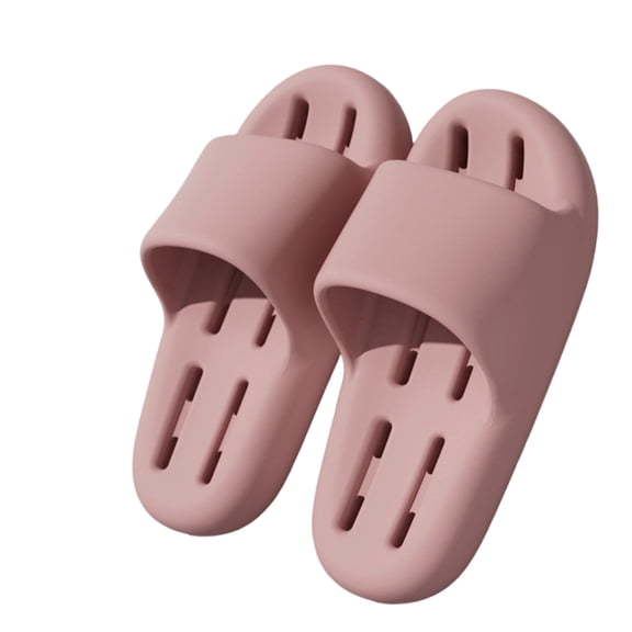 Willtoo Womens Shower Shoes Open Toe Non Slip Slides Cozy Hollow Drain Slip on Sandals Lightweight Indoor Slippers