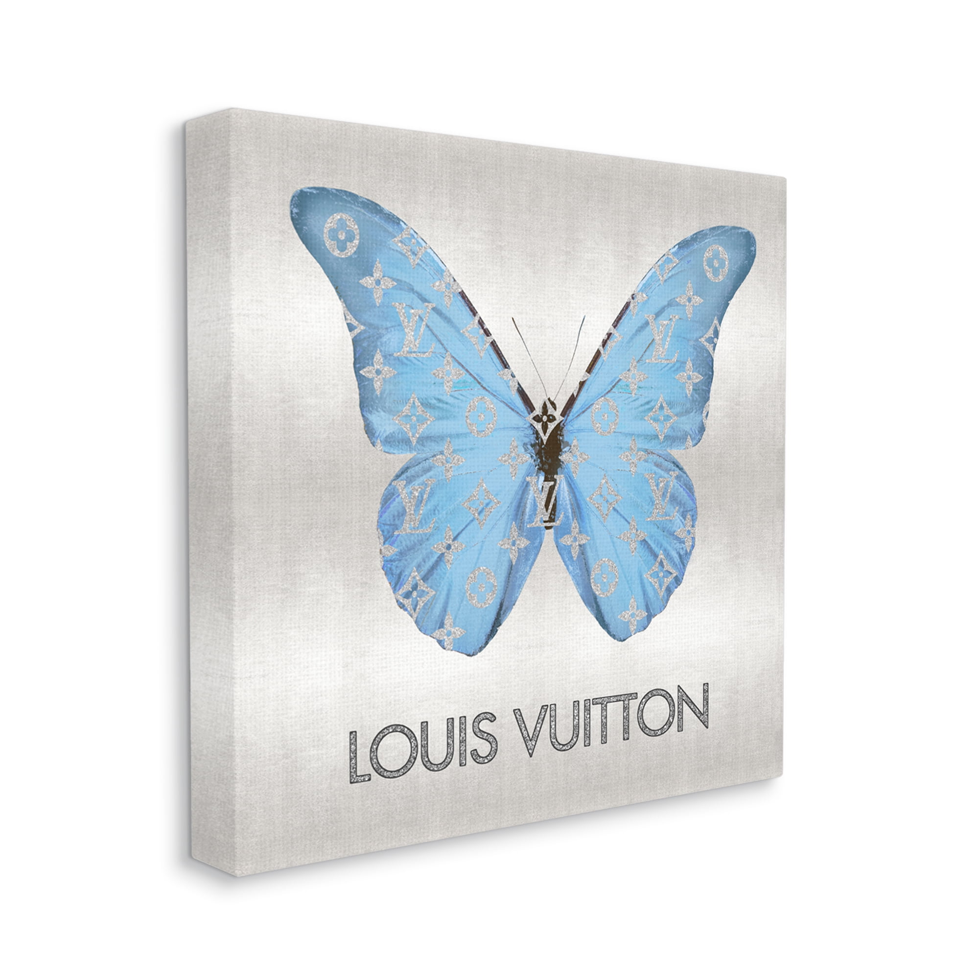 Stupell Industries Butterfly with Glam Pattern Animals & Insects Painting Gallery Wrapped Canvas Print Wall Art, 24 x 24