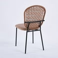 thumbnail image 5 of BLACK and gray sennit chair,set of 4,dining chair,coffee chair, 5 of 10