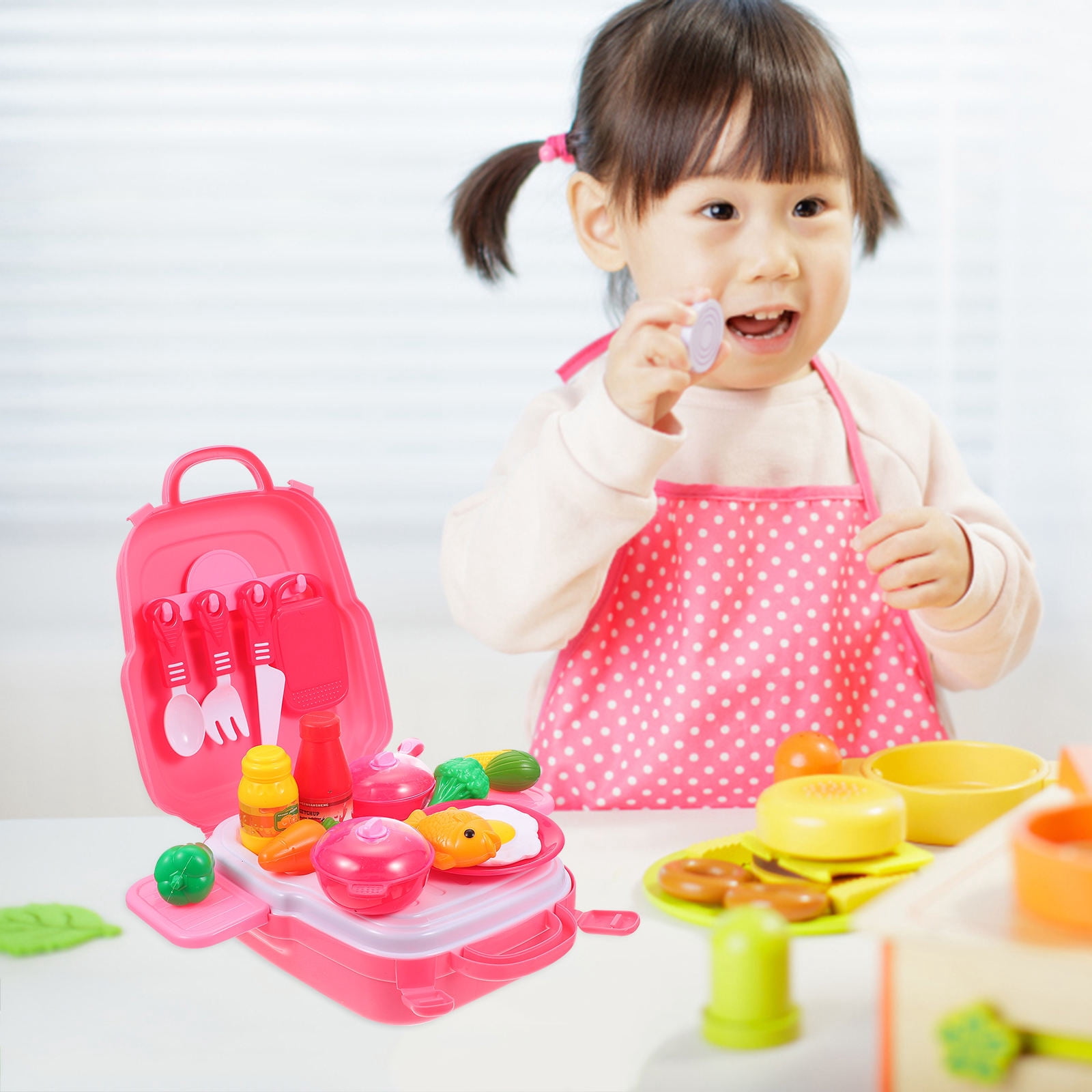 WHAMVOX Children Kitchen Toy 1 Set Plastic Kitchen Plaything For DIY Fun And Role Play At Home 9.63X7.86X3.54in