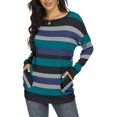 thumbnail image 2 of Womens Casual Loose T Shirts Long Sleeve Blouses Tunic Tops with Pockets, 2 of 4