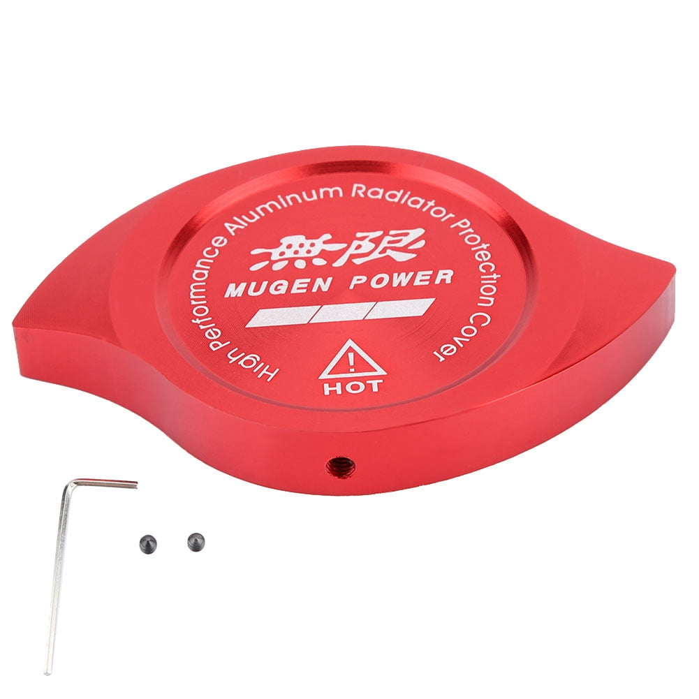 1Pcs Car Modification Aluminium Black MUGEN POWER Radiator Cap Decorative Covers