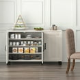 thumbnail image 4 of Costway 3-Door Buffet Sideboard Storage Credenza Cabinet Console Adjustable Shelf White Wash, 4 of 11