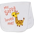 thumbnail image 2 of Inktastic My Safta Loves Me Cute Giraffe Baby Burp Cloth, 2 of 3