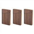thumbnail image 1 of 3X Estuche Portátil de Madera para Tarjetas de Presentación Hombres y Mujeres Portatarjetas de Regalo de Negocios Portátil Madera de Nogal, 1 of 5