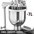 thumbnail image 4 of Máquina para hacer donas automática VEVOR comercial de 2 filas con tolva de 7L y moldes de 3 tamaños, 4 of 8