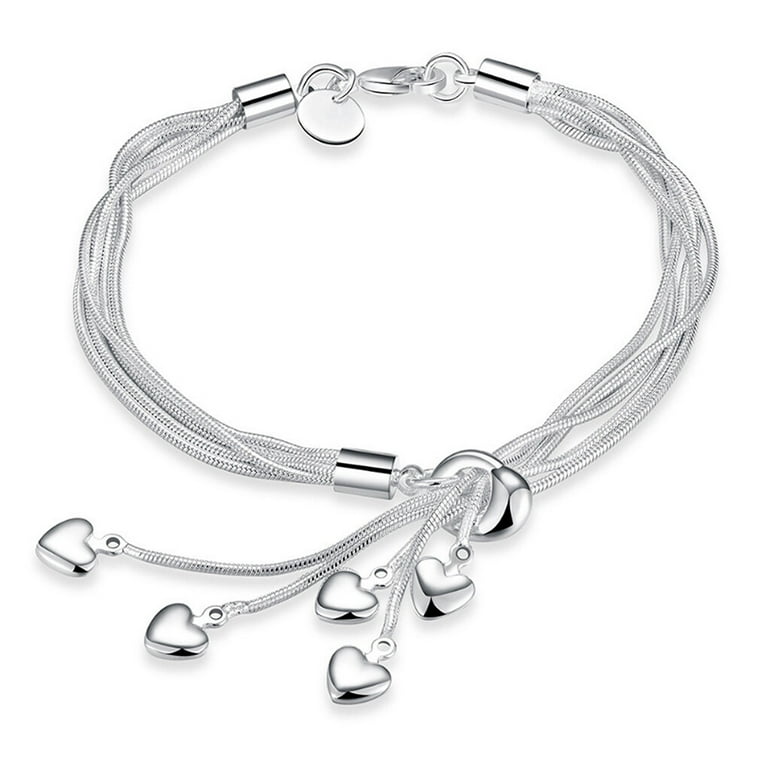 Silver hand chain for women outlet
